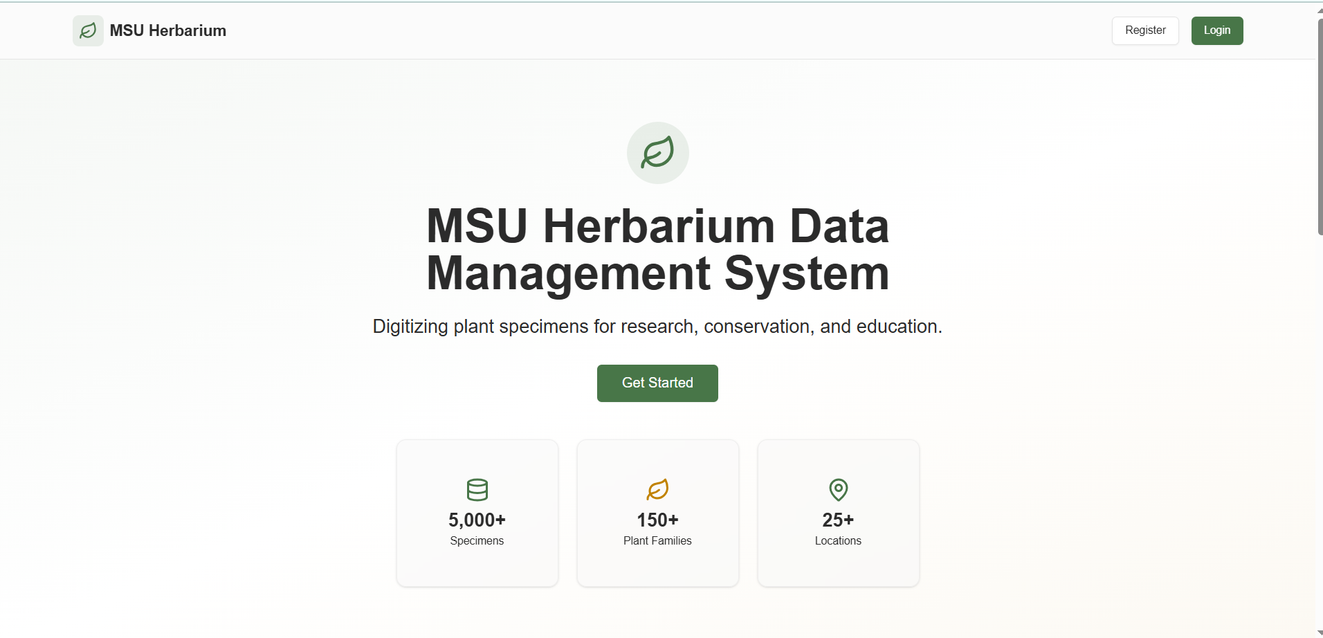 MSU Herbarium Management System